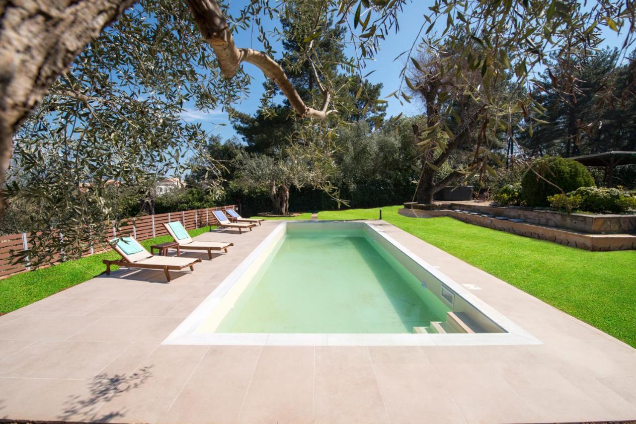 Spyrelia Villa With Private Pool & Outdoor Hot Tub Δασιά Εξωτερικό φωτογραφία